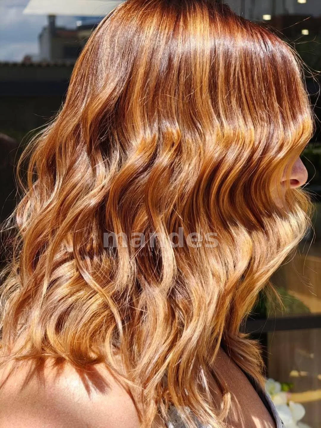 Copper and blonde hair color by MANDES